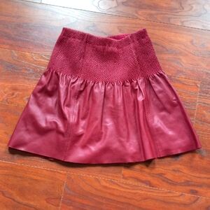 ANTHROPOLOGIE Leifsdottir Leather Mini Skirt
